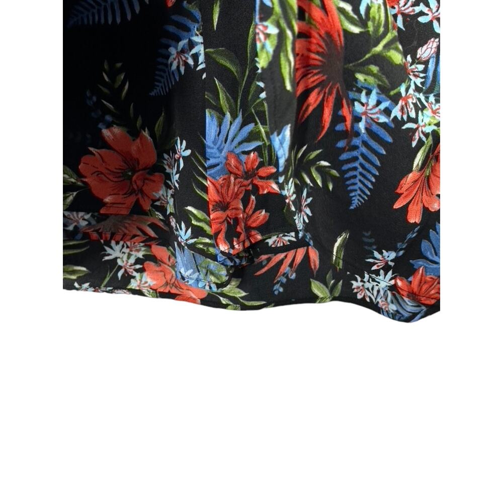DR2 Black Hawaiian Print Skort Shorts Women's Size XXL Side Tie New - Picture 3 of 7